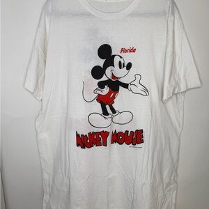 Vintage Pajama or Swim Shirt with Mickey Mouse and Florida Print